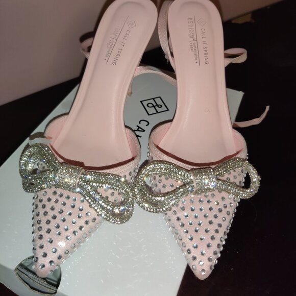 Stunning sparkly pink rhinestone fancy heels - Picture 3 of 7